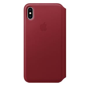 Leather Flip Cover for Apple iPhone XS Max Red Leather Flip Cover for Apple iPhone XS Max Red